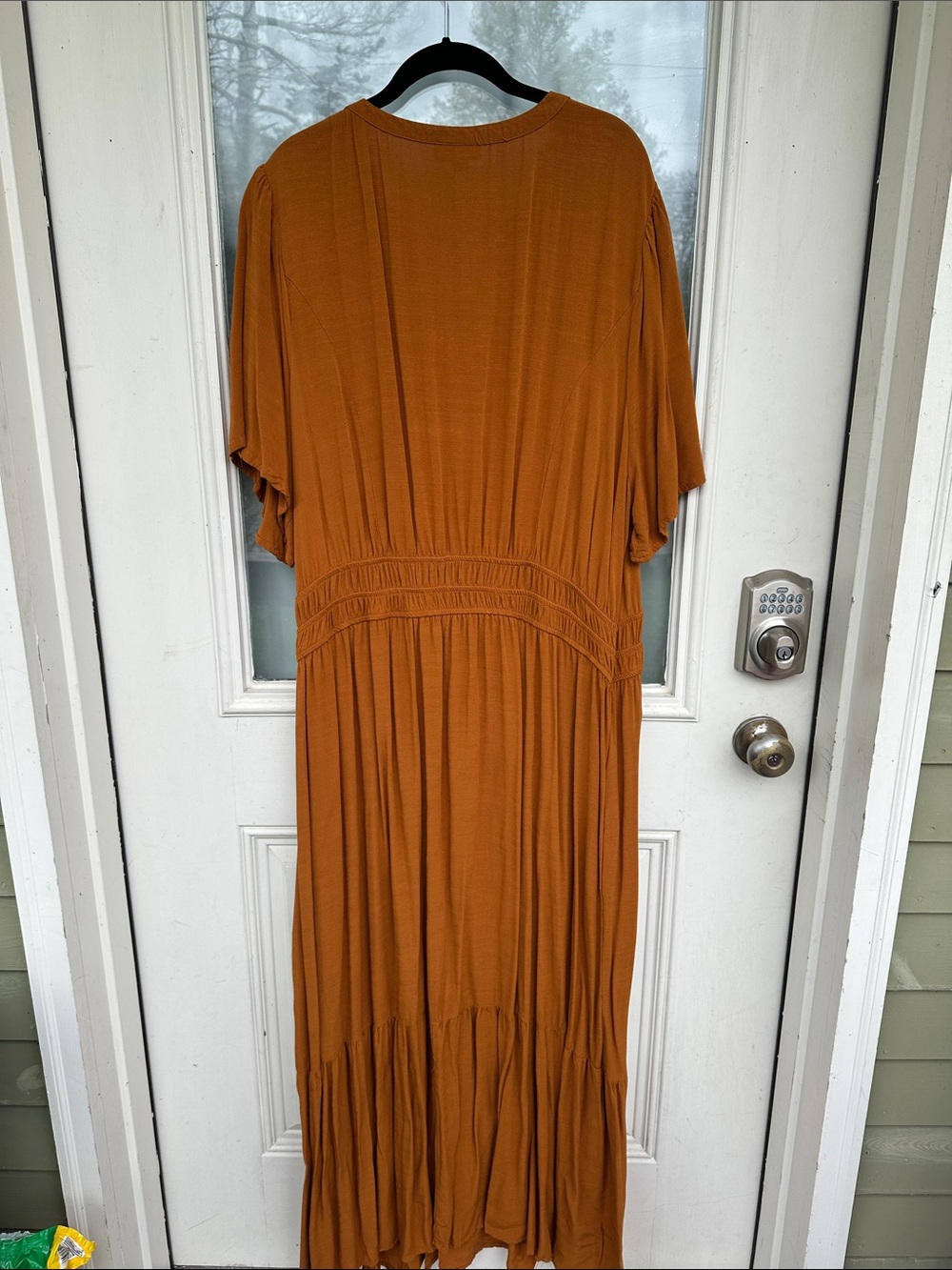 NWOT Knox Rose Tassel-Neck Maxi Dress in Rust/Copper (2X) - Picture 10 of 11